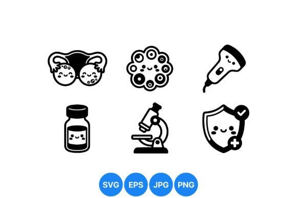 Cute Medical Science Icons