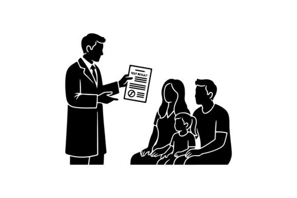 Doctor Explaining Medical Results to Fam
