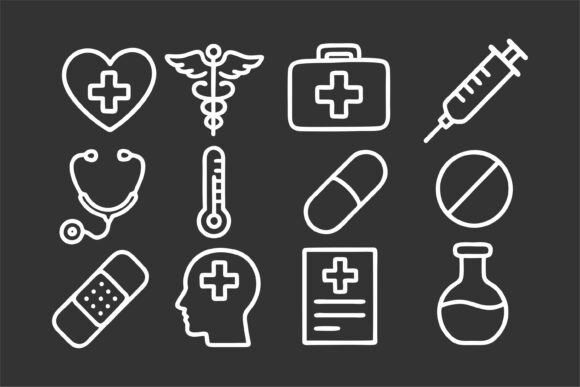Illustration of Medical Symbols