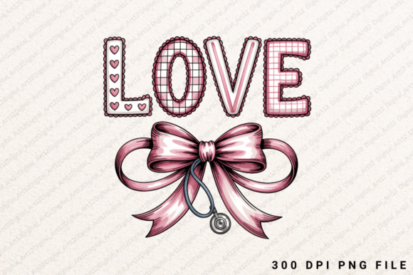 LOVE Nurse PNG Sublimation Design