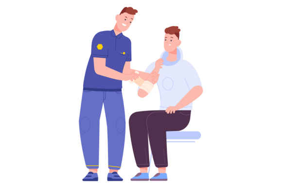 Medical Aid Concept. Paramedic Character