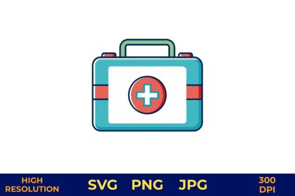 Medical First Aid Kit with Red Cross
