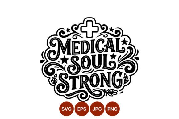 Medical Soul Strong Calligraphy Vector