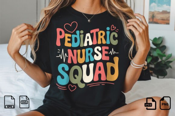 Pediatric Nurse Squad Colorful Design