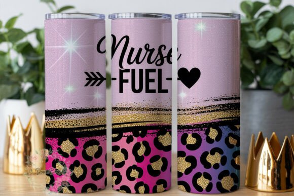 Pink Leopard Nurse FUEL Tumbler