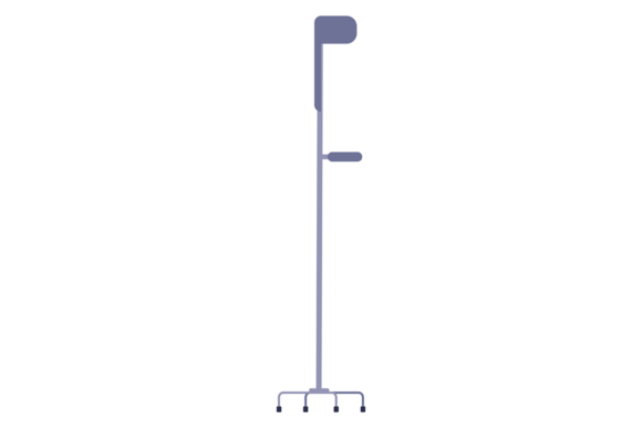 Quad Cane Icon: Walking Aid Medical Support